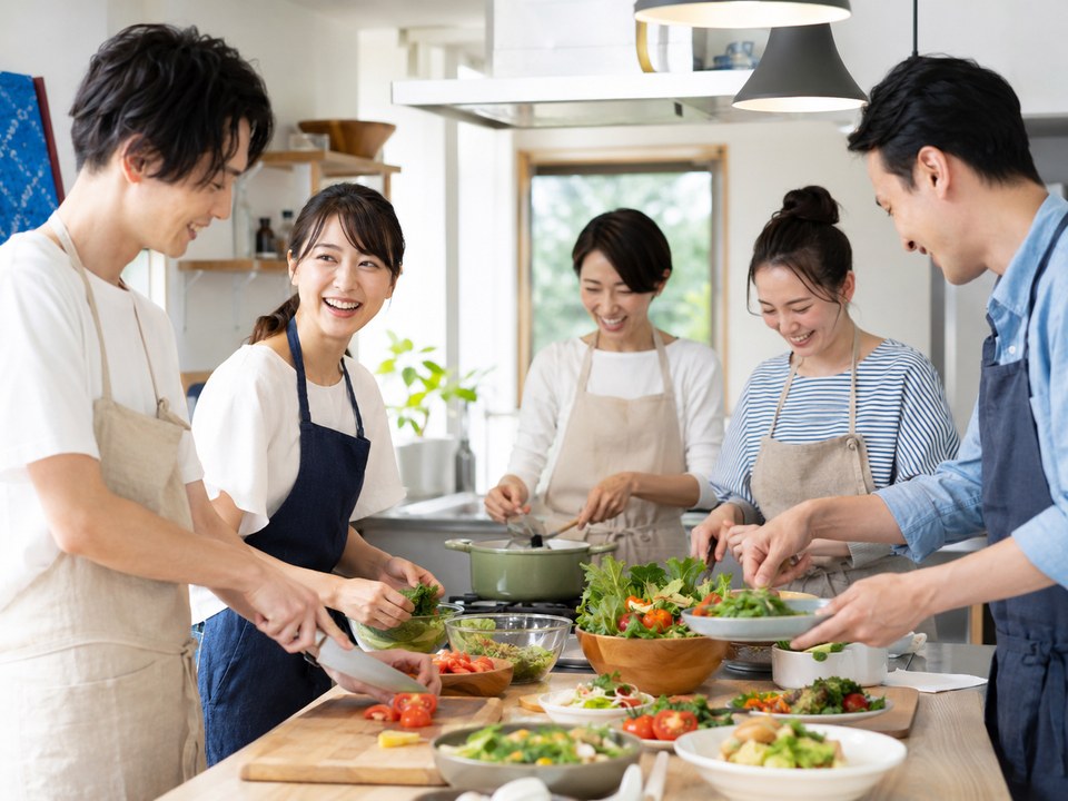 料理会の様子｜東京えにしあ倶楽部の社会人イベント