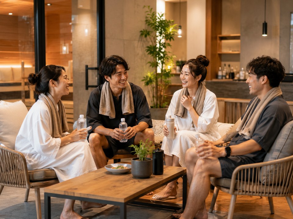 サウナ会の様子｜東京えにしあ倶楽部の社会人イベント