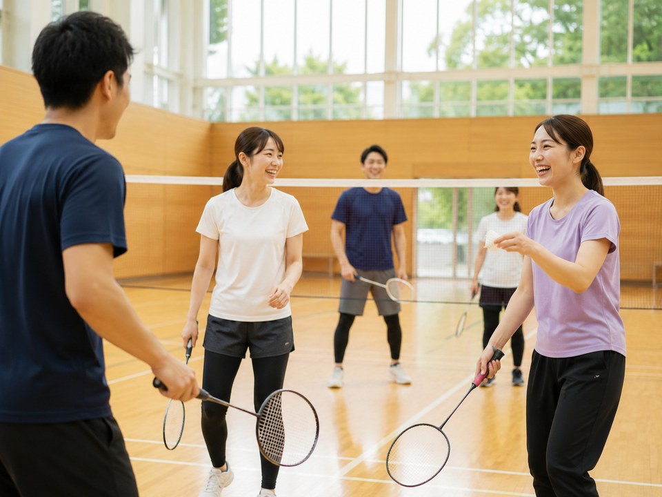 バドミントン会の様子｜東京えにしあ倶楽部の社会人イベント